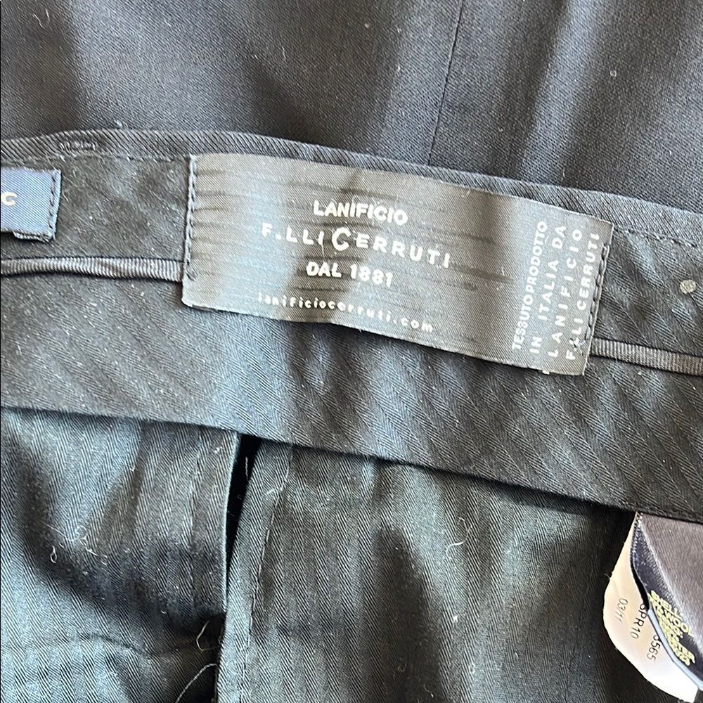 Banana Republic Pants Mens 32X32 100% Wool Black Lanificio F.lli Cerruti - Picture 8 of 13